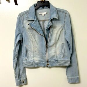 Lauren
Conrad Denim Moto Jacket: size small M
